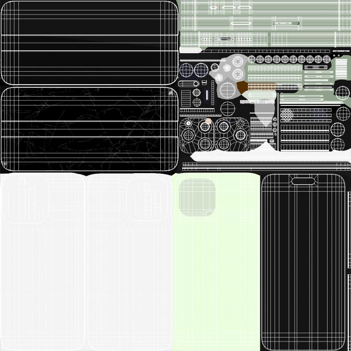 3D model Green IPhone 15 Plus Damaged 2