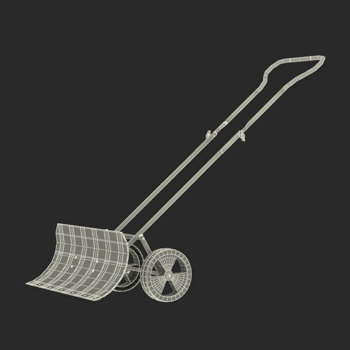 Wheeled Snow Pusher 3D model