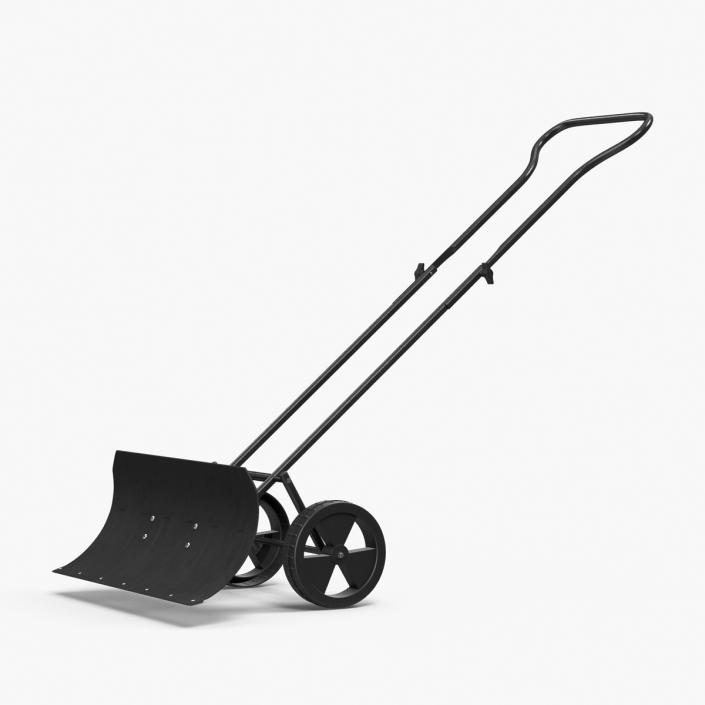 Wheeled Snow Pusher 3D model