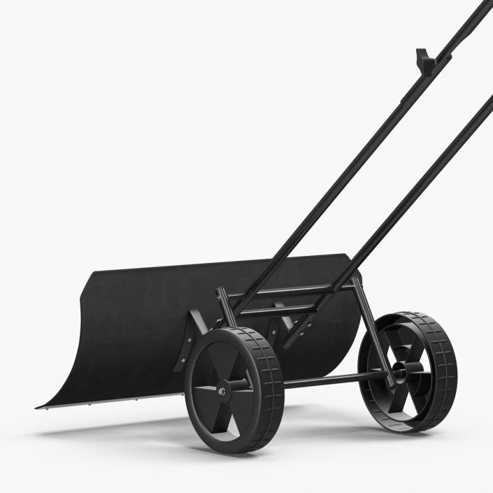 Wheeled Snow Pusher 3D model