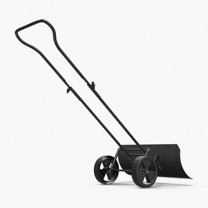 Wheeled Snow Pusher 3D model