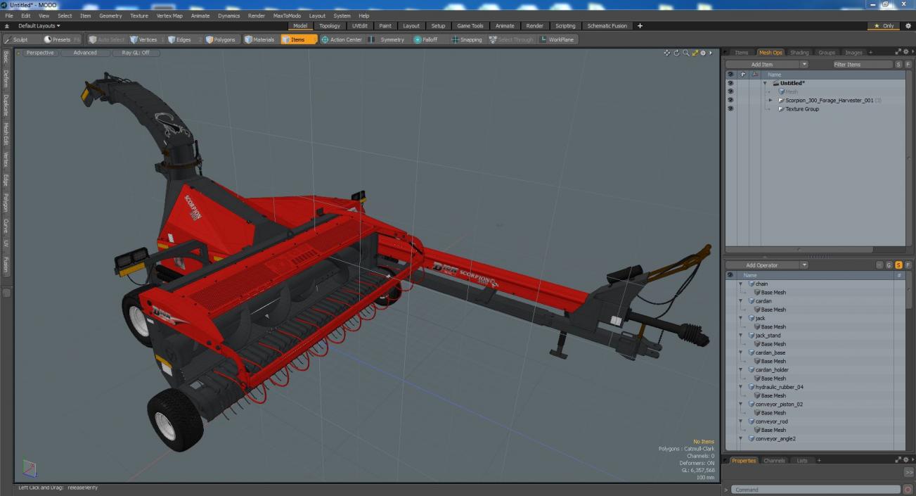 Scorpion 300 Forage Harvester 3D model