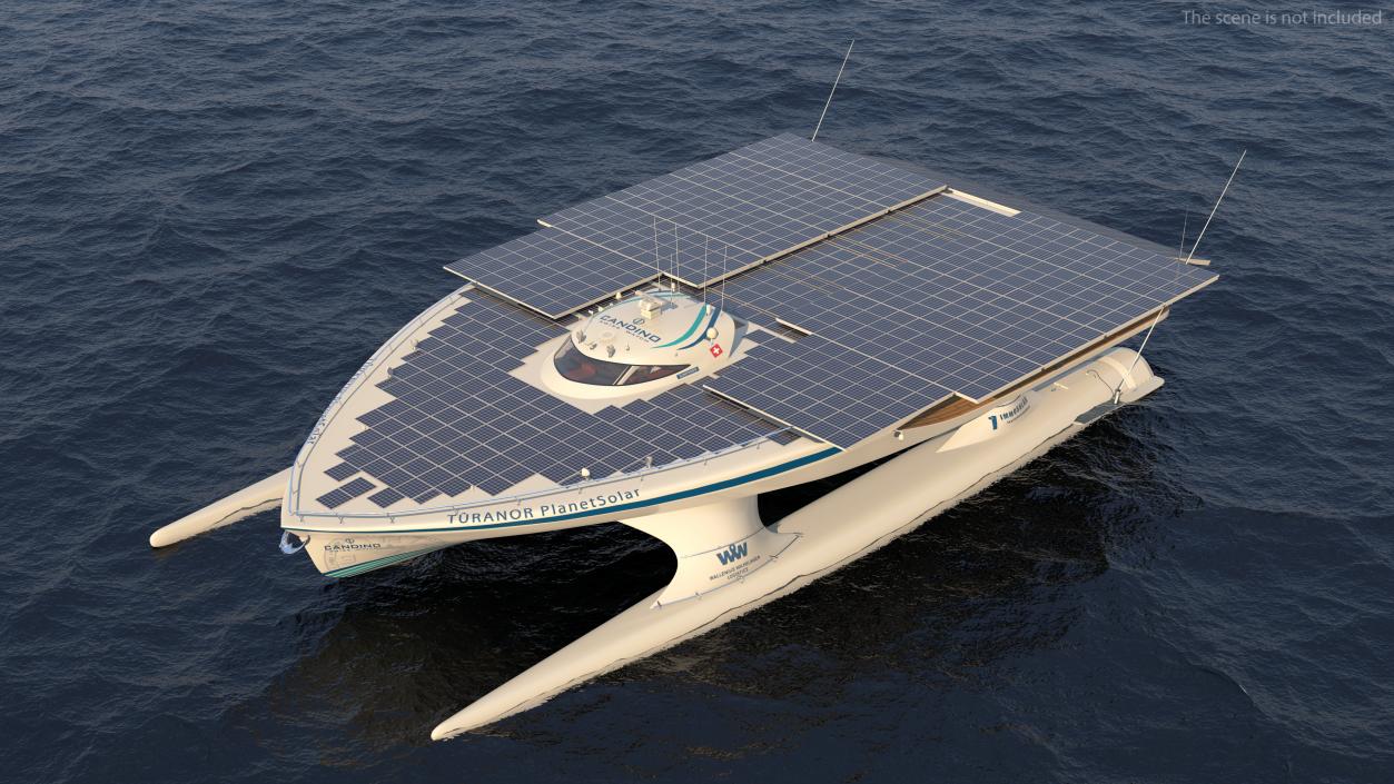 Electric Yacht PlanetSolar Rigged for Cinema 4D 3D