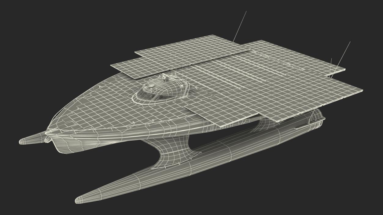 Electric Yacht PlanetSolar Rigged for Cinema 4D 3D