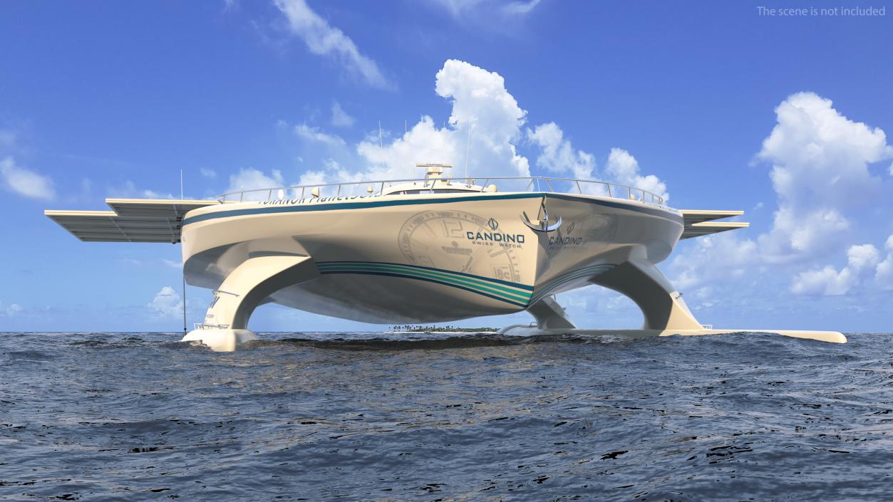 Electric Yacht PlanetSolar Rigged for Cinema 4D 3D