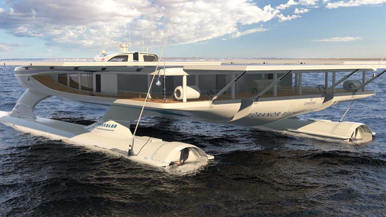 Electric Yacht PlanetSolar Rigged for Cinema 4D 3D