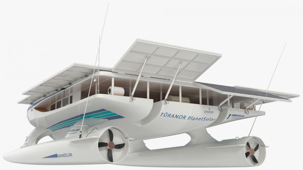 Electric Yacht PlanetSolar Rigged for Cinema 4D 3D