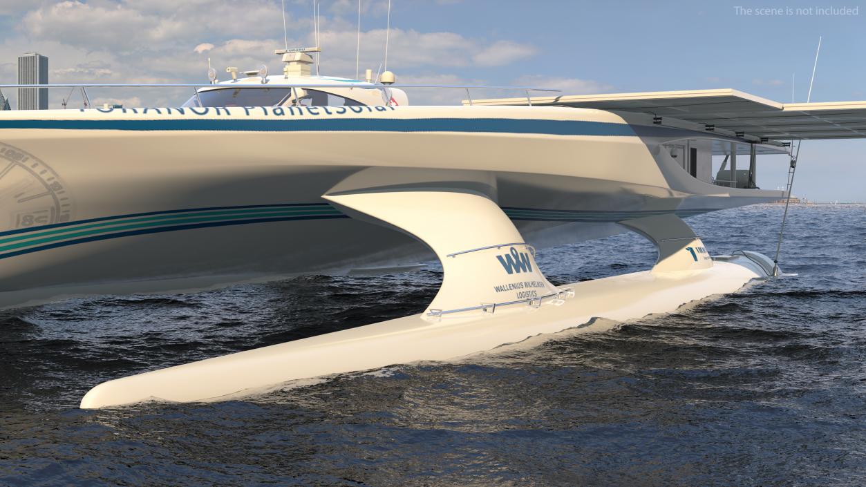 Electric Yacht PlanetSolar Rigged for Cinema 4D 3D