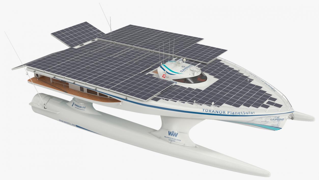 Electric Yacht PlanetSolar Rigged for Cinema 4D 3D