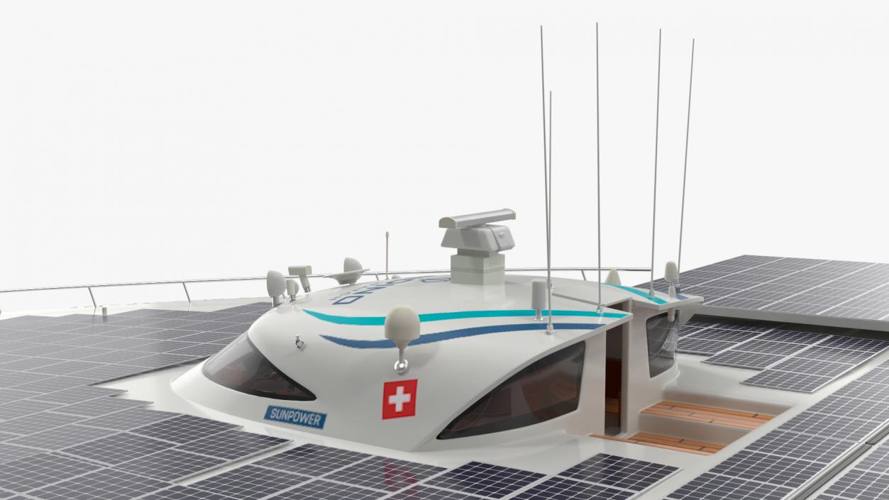 Electric Yacht PlanetSolar Rigged for Cinema 4D 3D