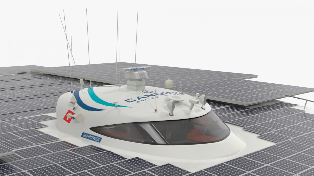 Electric Yacht PlanetSolar Rigged for Cinema 4D 3D