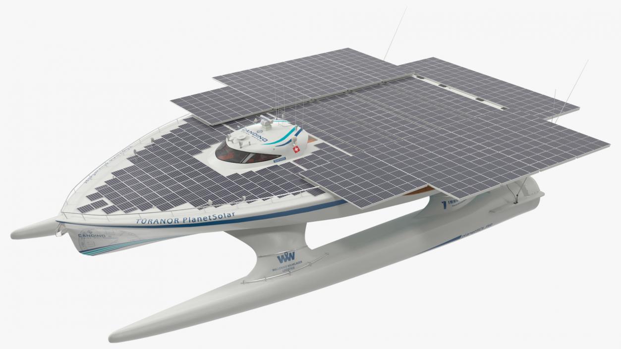 Electric Yacht PlanetSolar Rigged for Cinema 4D 3D