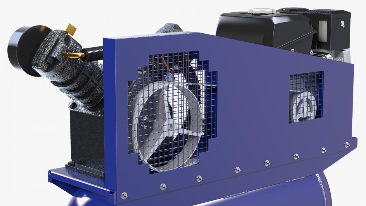 3D Piston Air Compressor Diesel Blue model