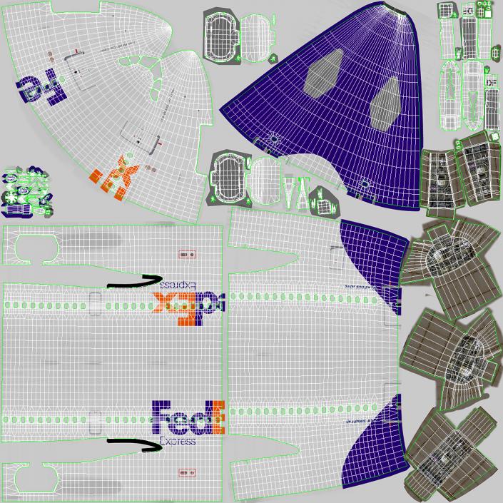 3D Airbus A310-300 FedEx