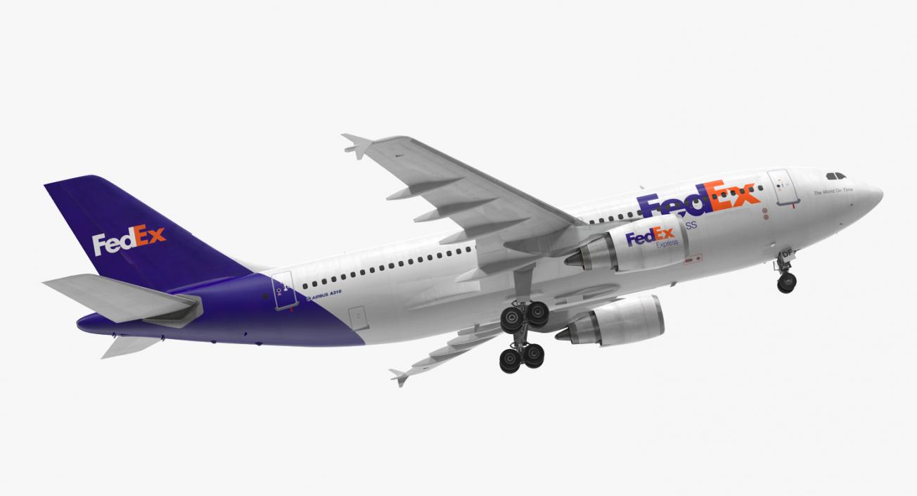 3D Airbus A310-300 FedEx