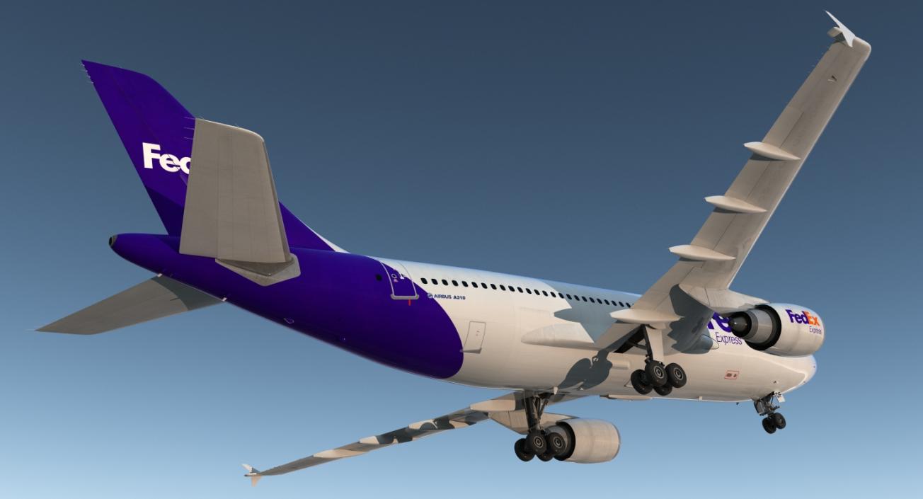 3D Airbus A310-300 FedEx