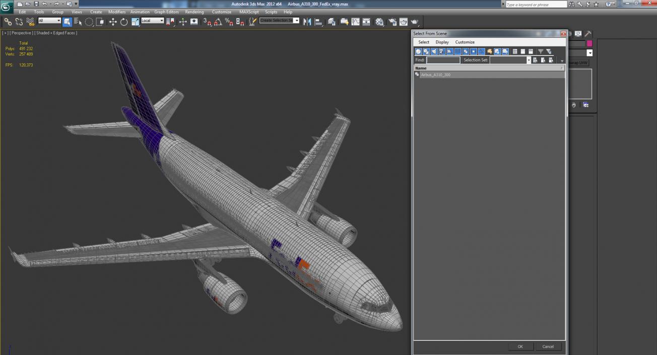 3D Airbus A310-300 FedEx