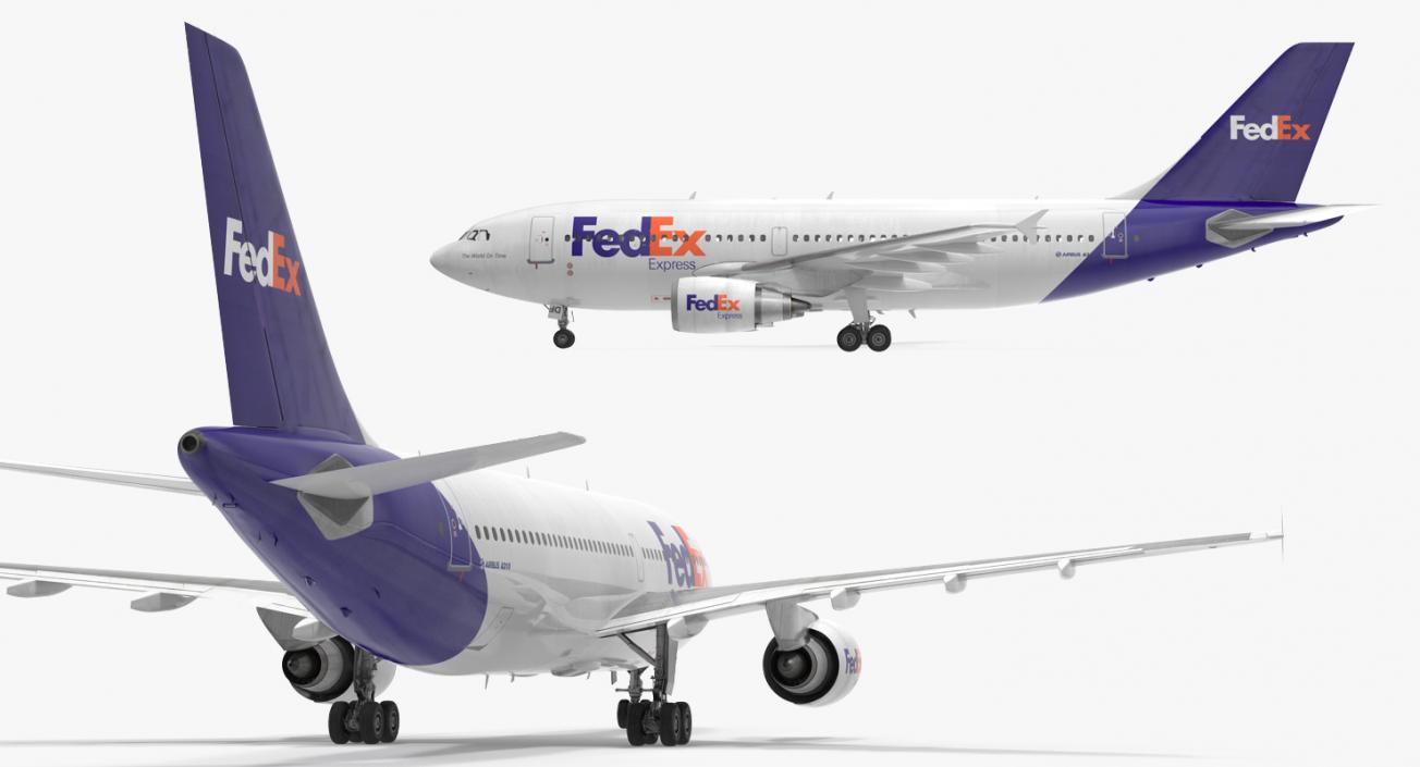 3D Airbus A310-300 FedEx