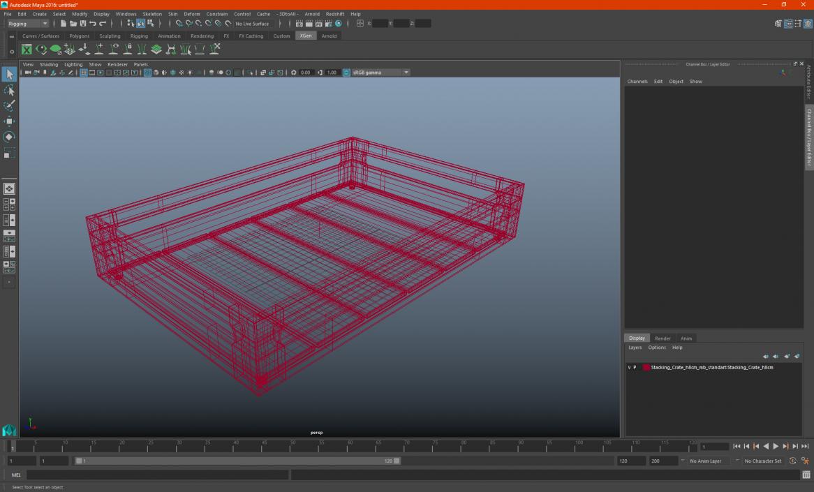 Stacking Crate h8cm 3D model