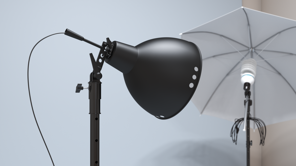 Studio Spotlight on Tripod Stand 3D