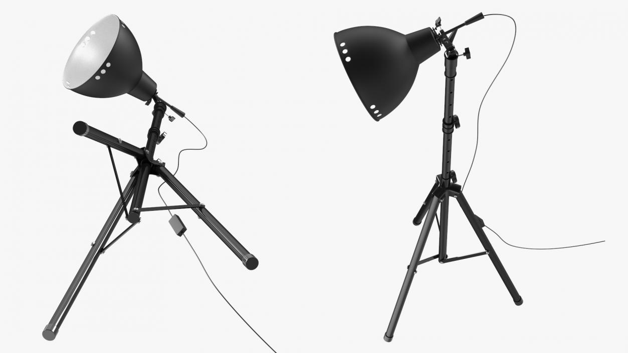 Studio Spotlight on Tripod Stand 3D