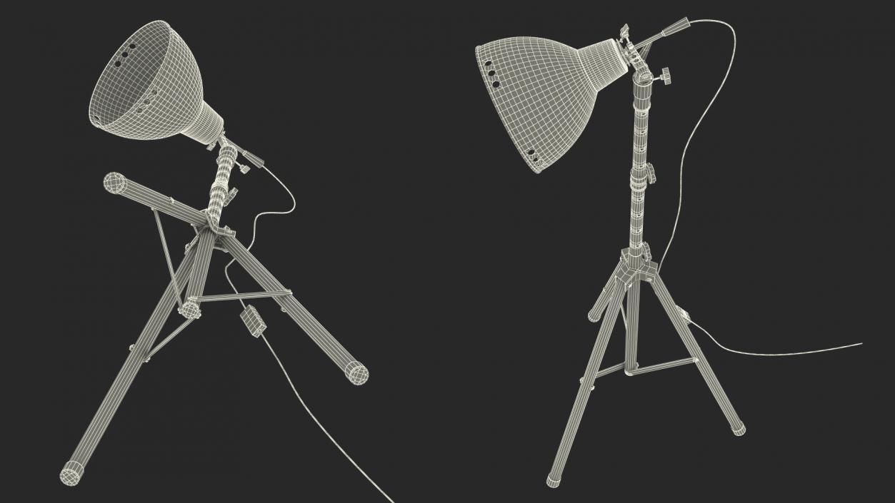 Studio Spotlight on Tripod Stand 3D