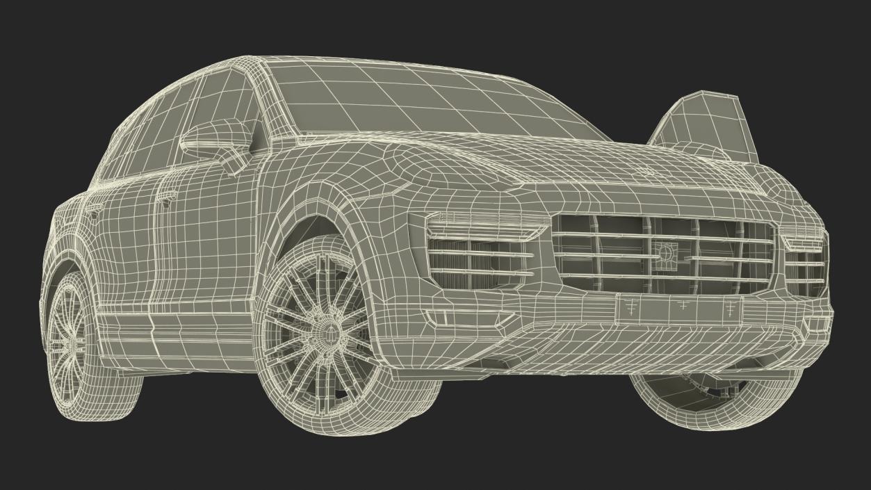 2015 Porsche Cayenne S Rigged 3D model