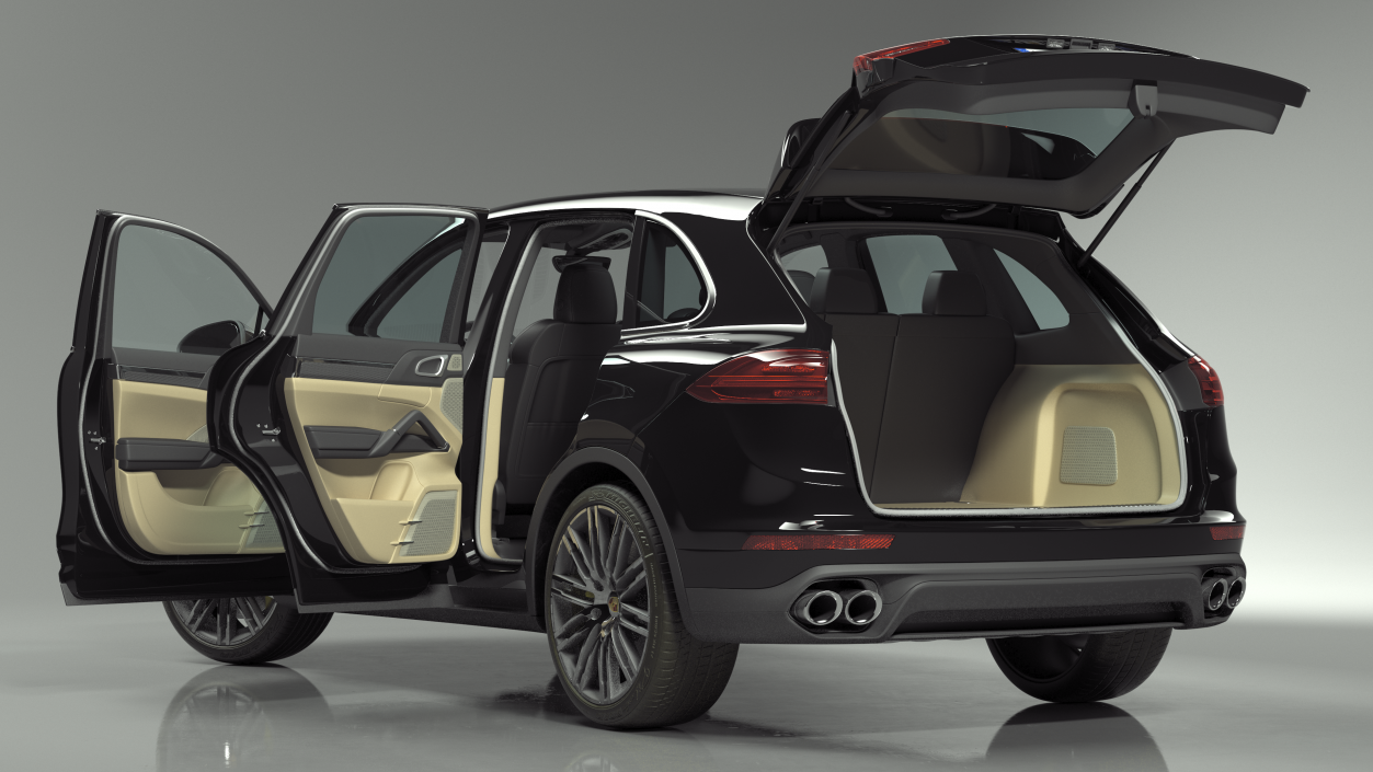 2015 Porsche Cayenne S Rigged 3D model