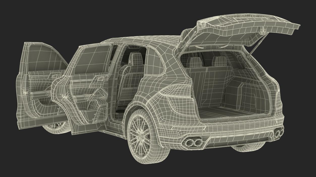 2015 Porsche Cayenne S Rigged 3D model