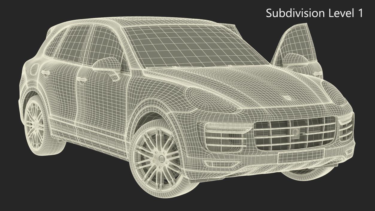 2015 Porsche Cayenne S Rigged 3D model