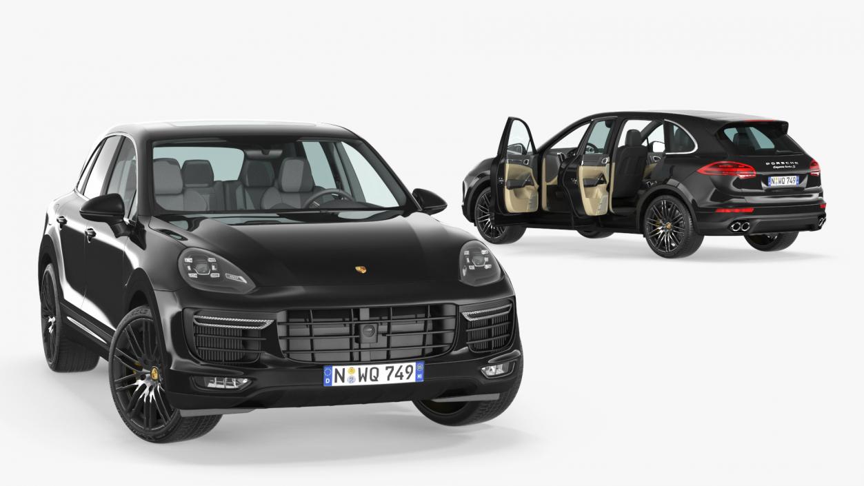 2015 Porsche Cayenne S Rigged 3D model