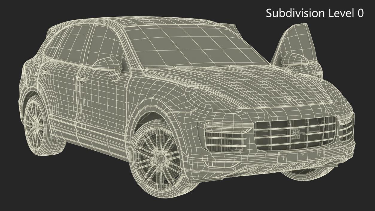 2015 Porsche Cayenne S Rigged 3D model