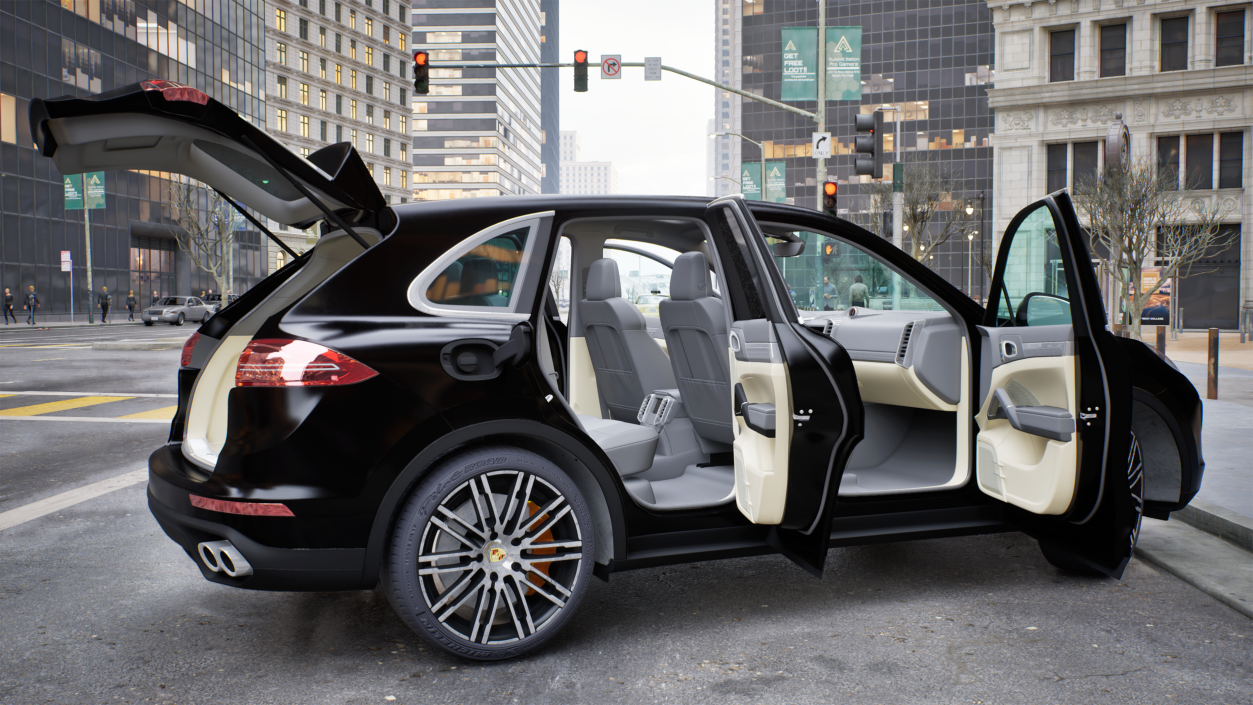 2015 Porsche Cayenne S Rigged 3D model