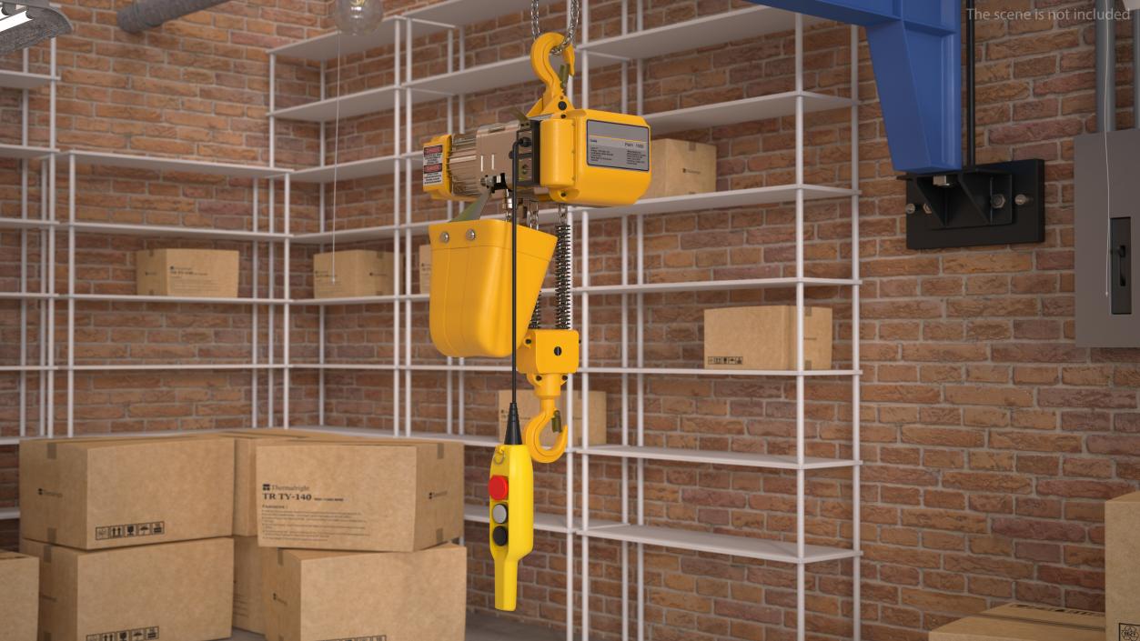 3D Electric Chain Hoist 1T model