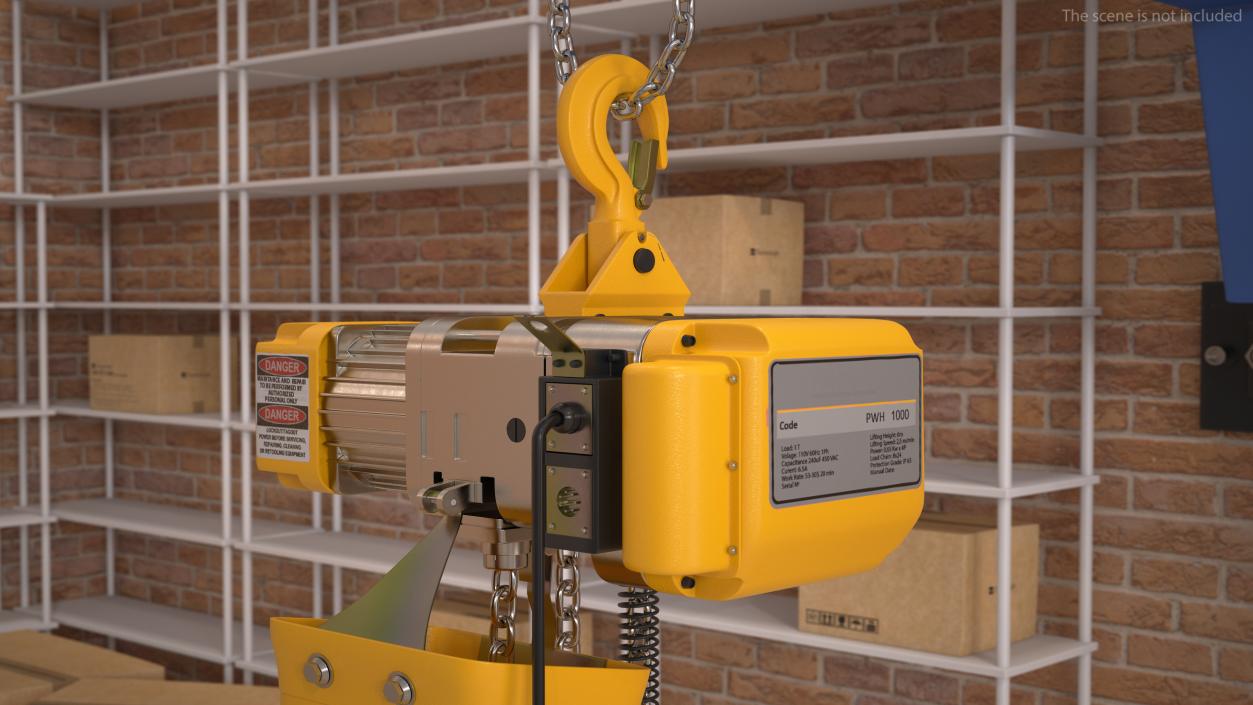 3D Electric Chain Hoist 1T model