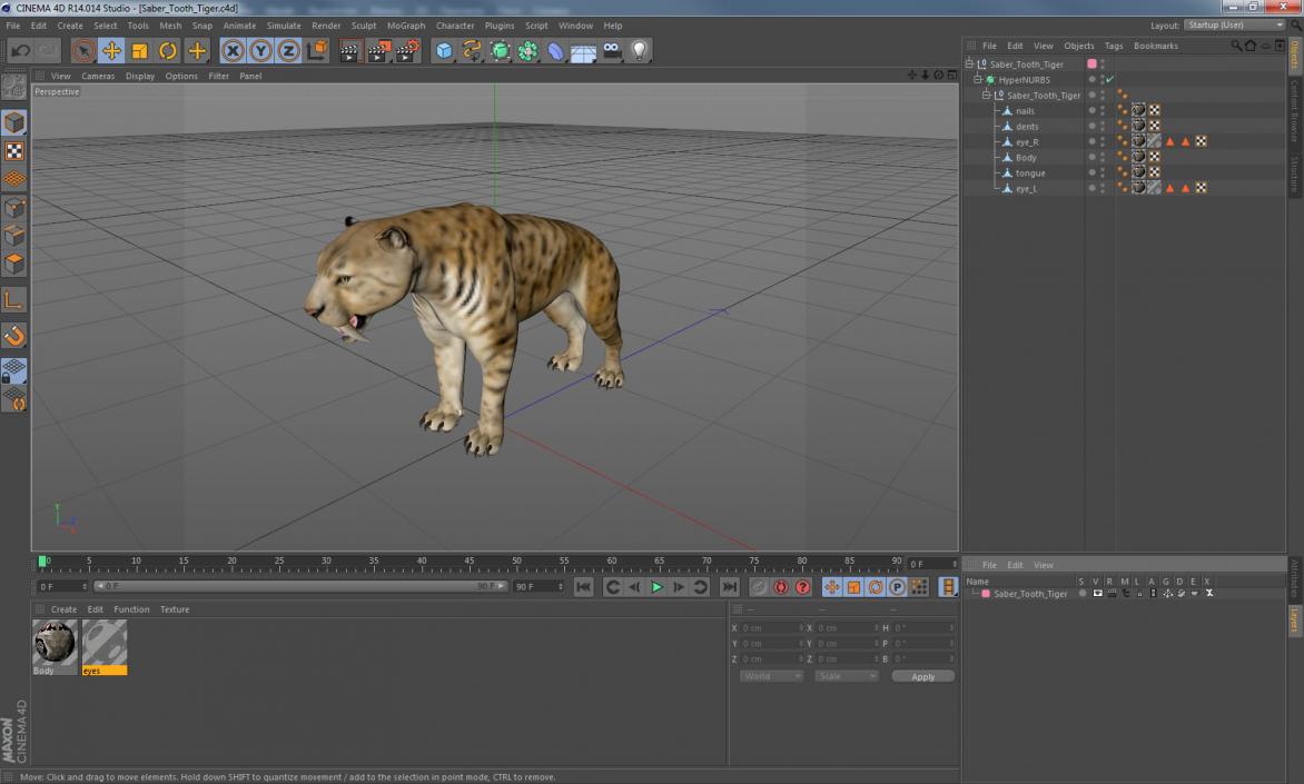 Saber Tooth Tiger 3D