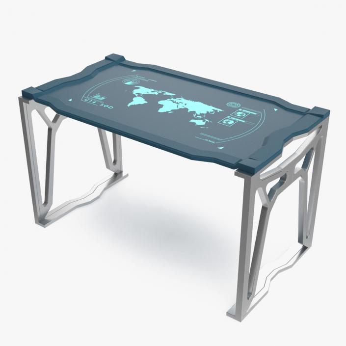 3D Futuristic Table Blue