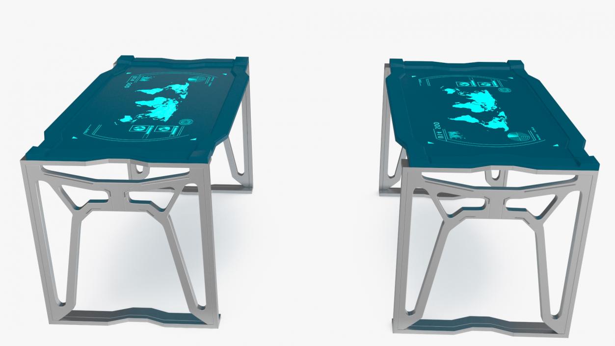 3D Futuristic Table Blue