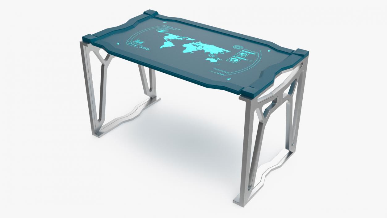 3D Futuristic Table Blue