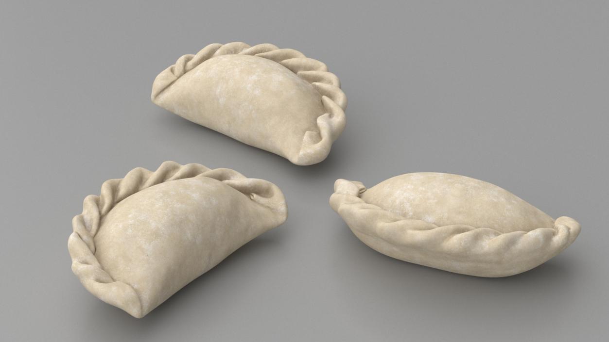 Pierogi Dumpling Raw 2 3D