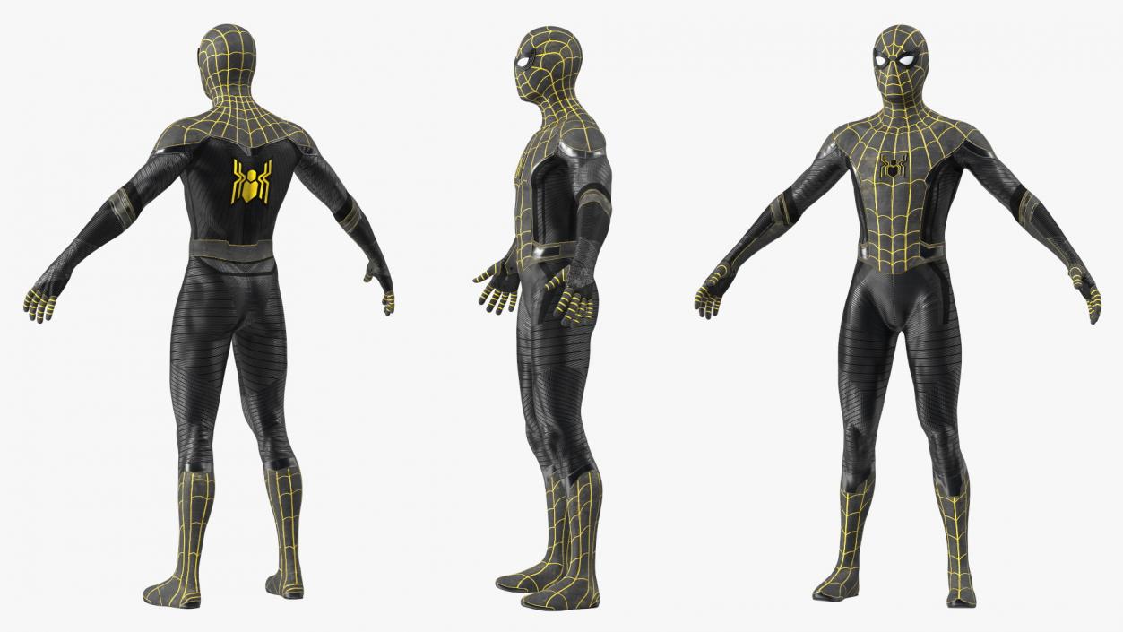 3D Spiderman Black Suit Rigged for Cinema 4D