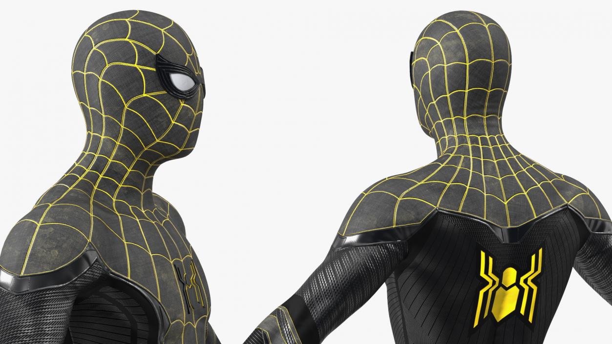 3D Spiderman Black Suit Rigged for Maya