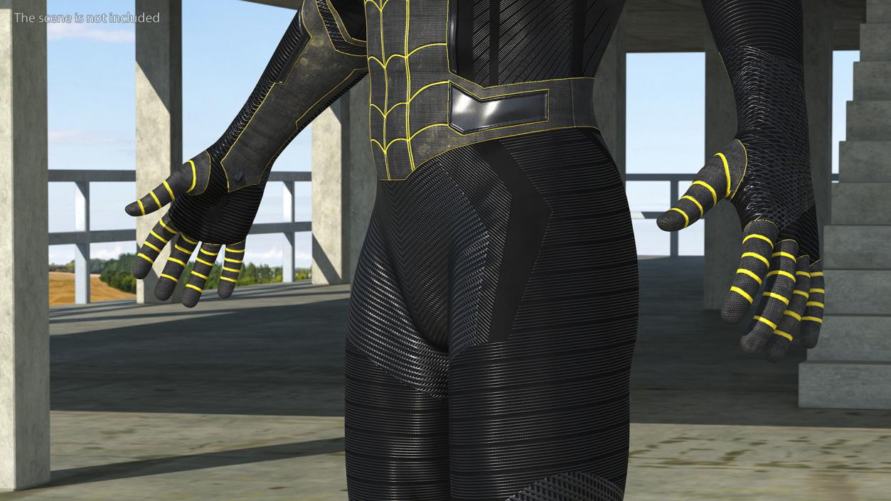 Spiderman Black Suit Rigged 3D