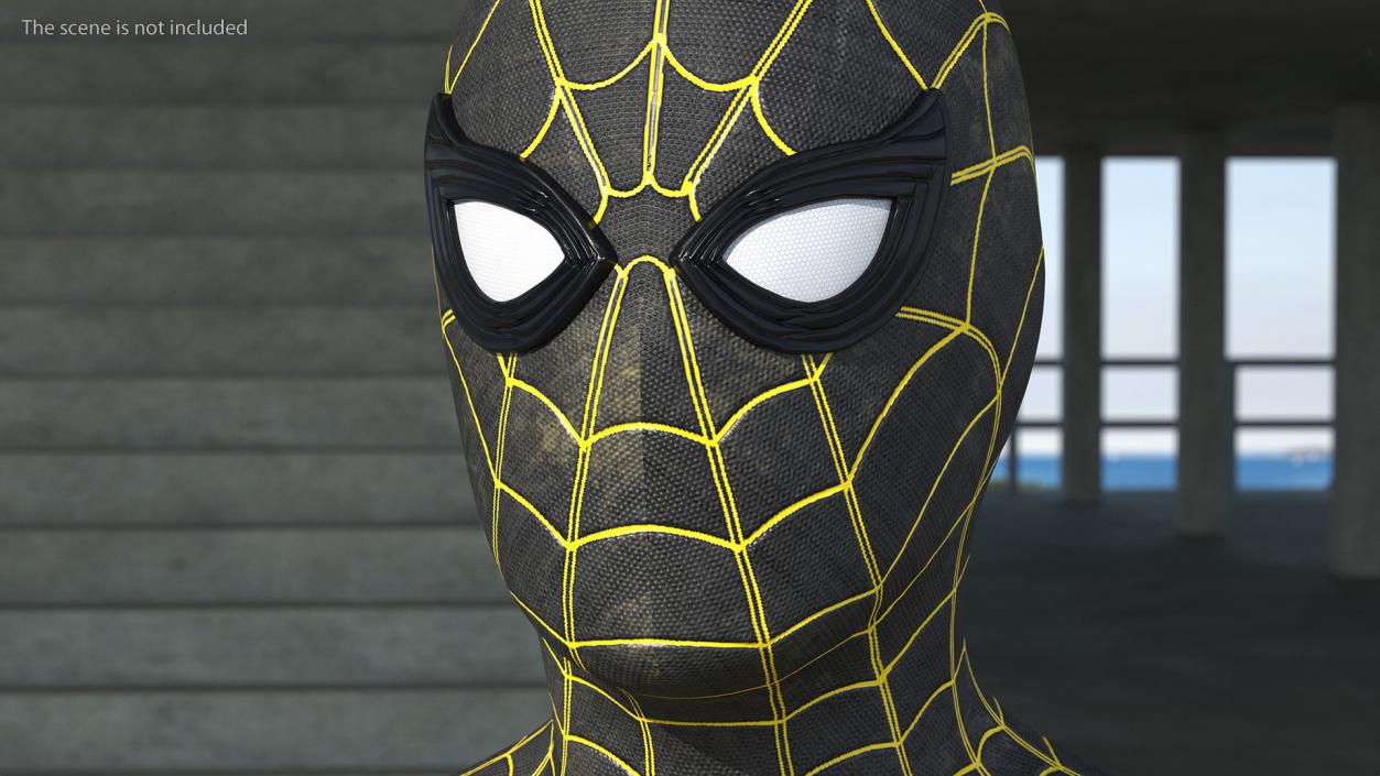 3D Spiderman Black Suit Rigged for Cinema 4D