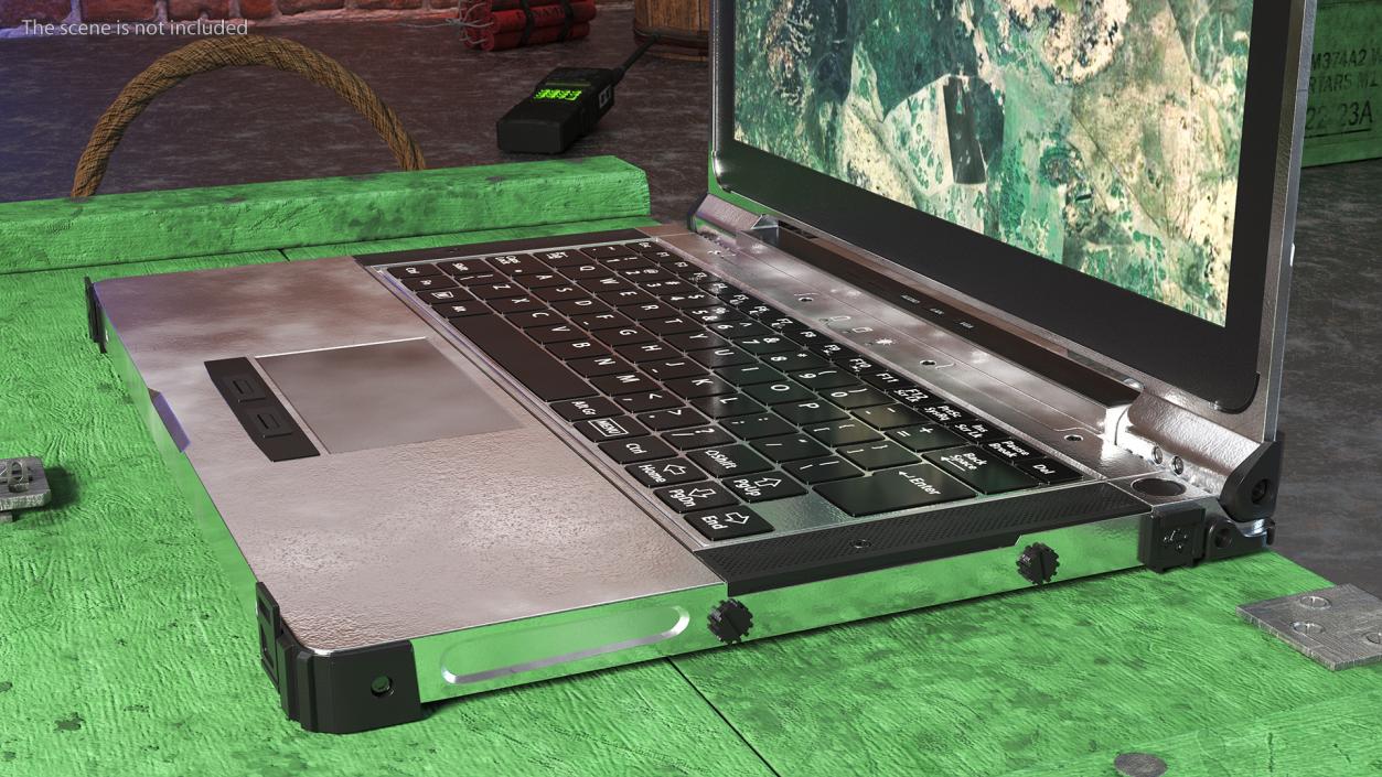 Military Armored Laptop Metallic 3D