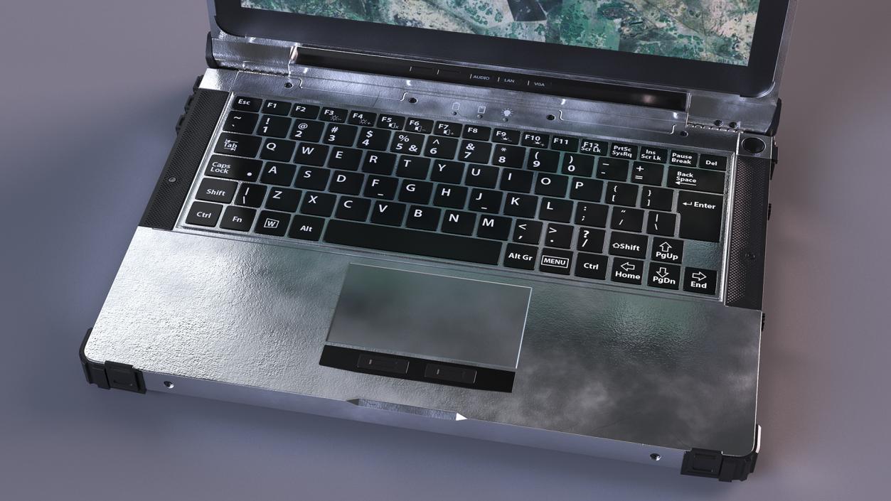 Military Armored Laptop Metallic 3D