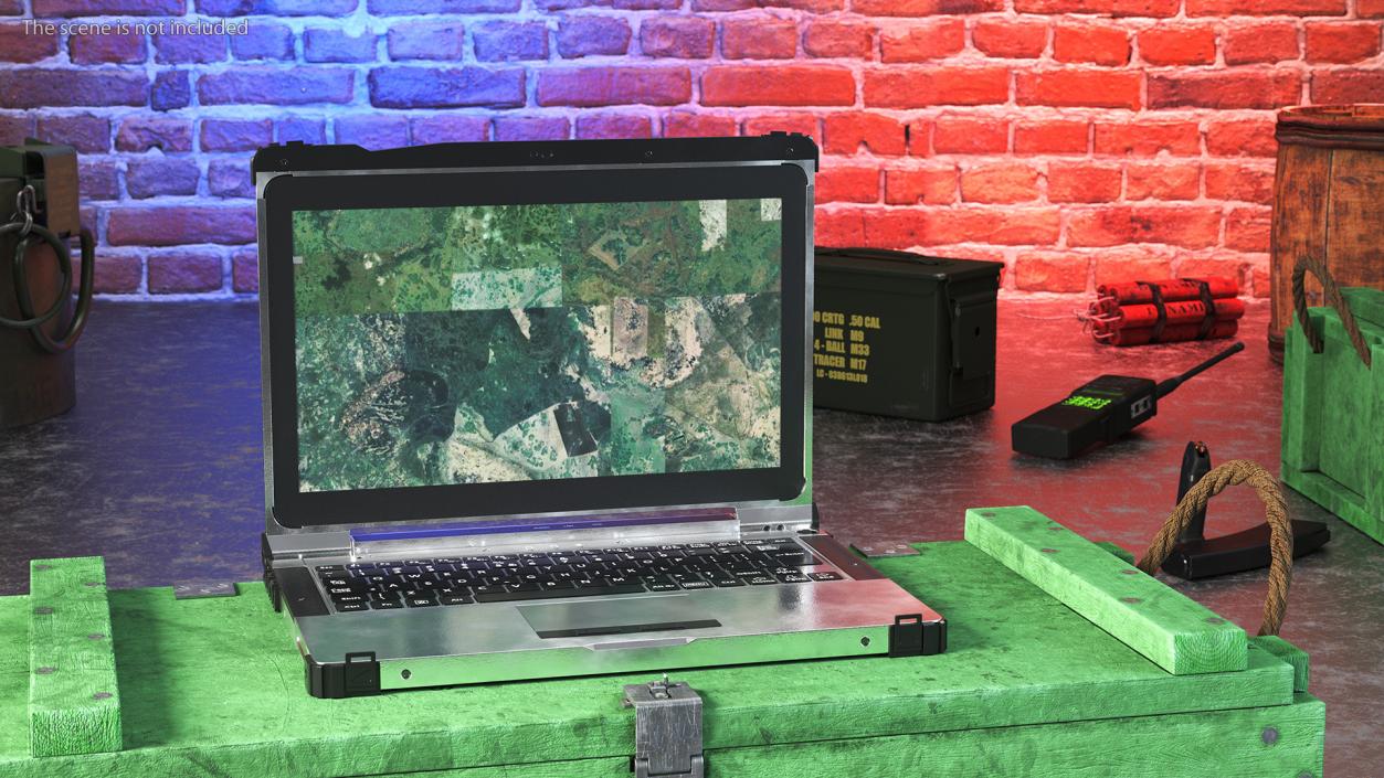 Military Armored Laptop Metallic 3D