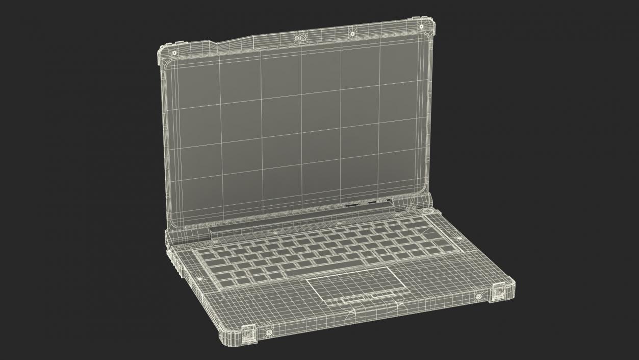 Military Armored Laptop Metallic 3D