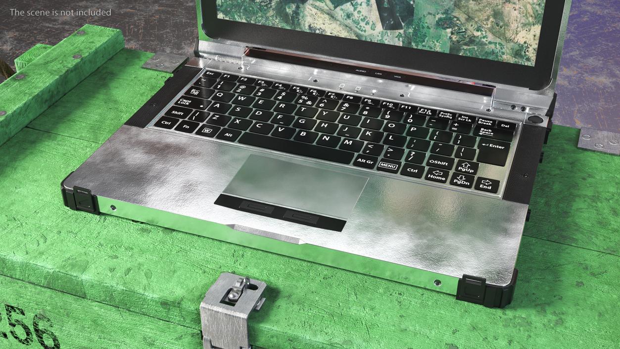 Military Armored Laptop Metallic 3D