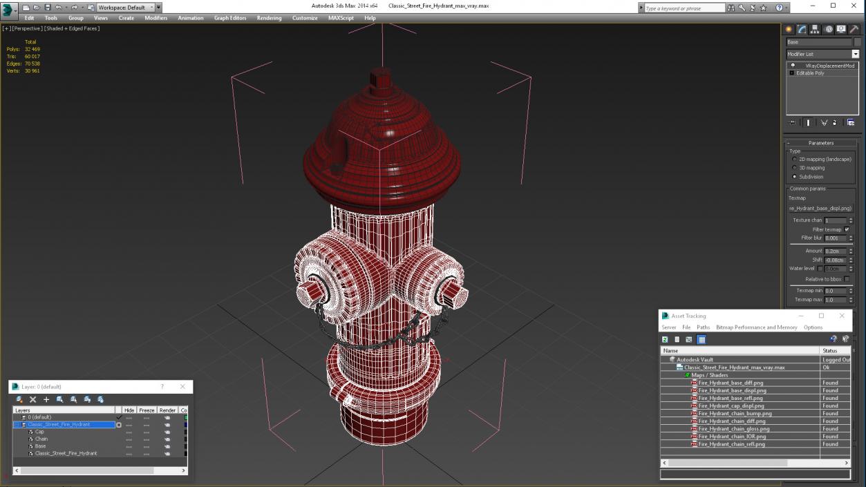 Classic Street Fire Hydrant 3D